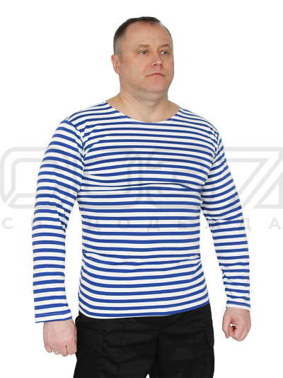 Тельняшка 3-х нитка с начёсом цв.василёк тк.футер 1